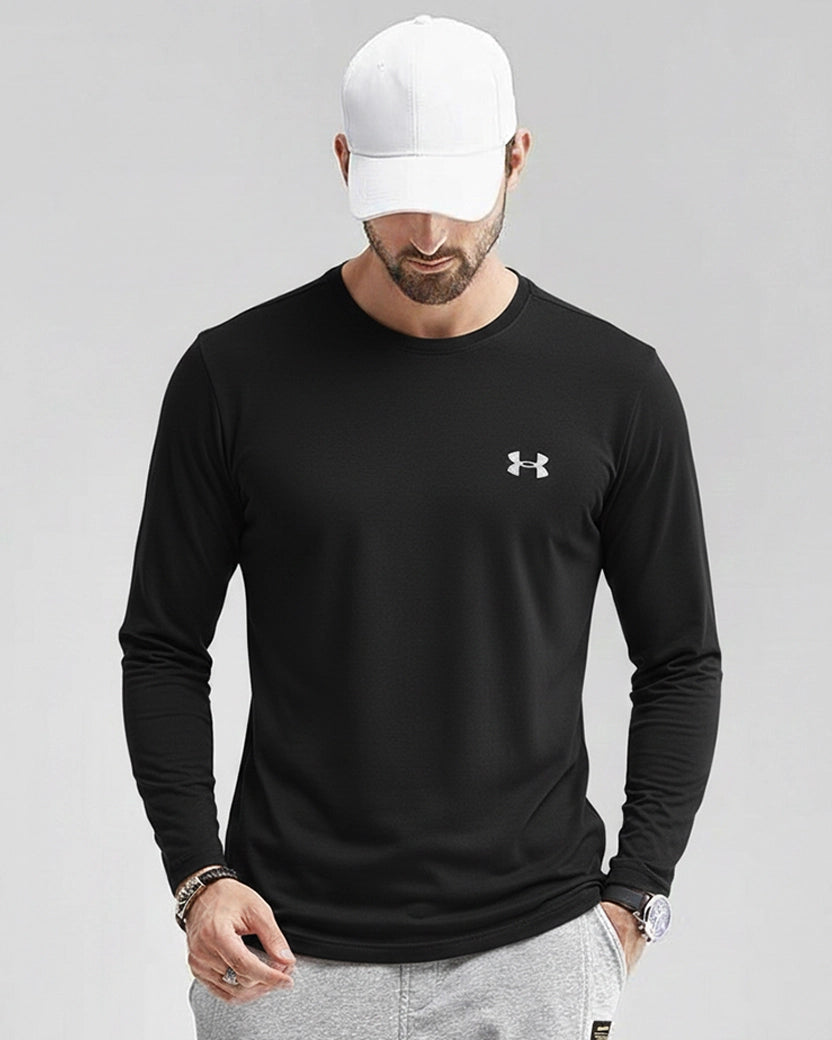 Black T-Shirt Long Sleeve Breathable, Stretch