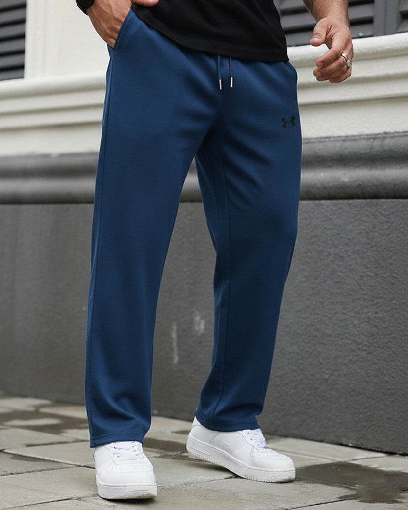 Navy Blue Stretch Track Pants