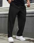 Black Stretch Track Pants